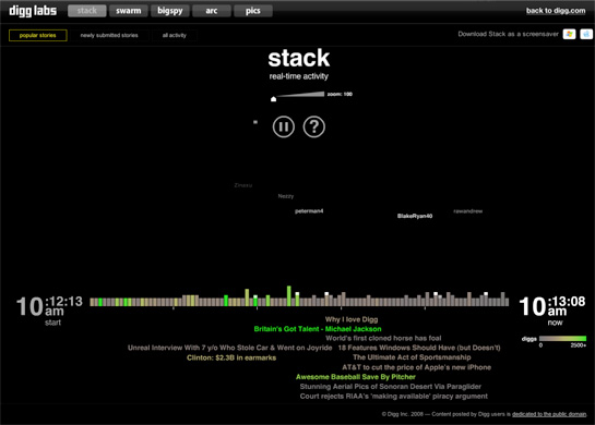 screengrab: Digg Stack
