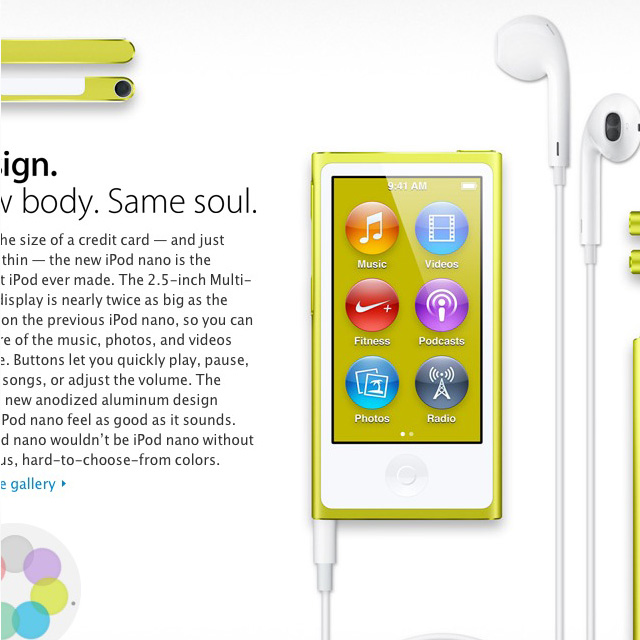 iPod Nano 2012 yellow