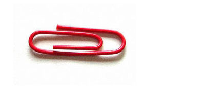 one red paperclip