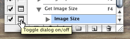 Photoshop CS2 - Action Dialog Window Option