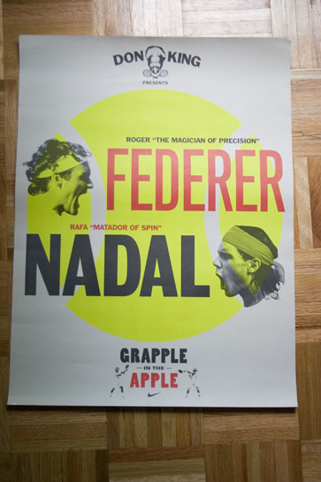 poster: Grapple in the Apple, Federer vs. Nadal